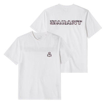 Isabel Marant TS0149HB B3N14H 20WH Men's Short Sleeve T-Shirt 99832040 [P]
