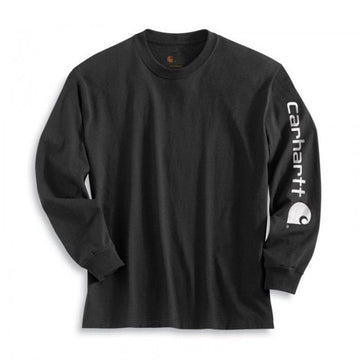 CARHARTT Signatur Langarmshirt mit Logo Schwarz K231-001 117649451