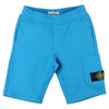Stone Island Kids Elastic Waist Patch Shorts Blue V0042 761661840 32329180 [P]