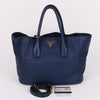 Prada Vitello Blue Large Tote and Shoulder Bag BN2694 132553201 [P]