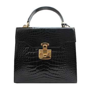 Gucci Black Wani Leather Tote and Shoulder Bag 132607853