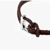 SALVATORE FERRAGAMO Doppelt geflochtenes kleines Armband aus braunem Leder 145682875 [P]