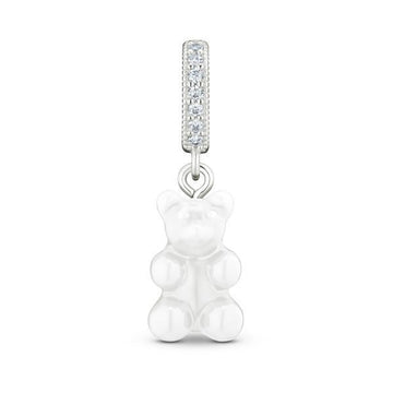 Crystal Haze Jewelry Nostalgia Bear-Powder-Pave Connector Silver 41496013