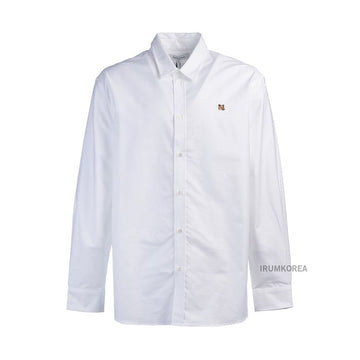 MAISON KITSUNE SS25 メンズ フォックスヘッド刺繍シャツ P100 MM00408WC5012 132698779