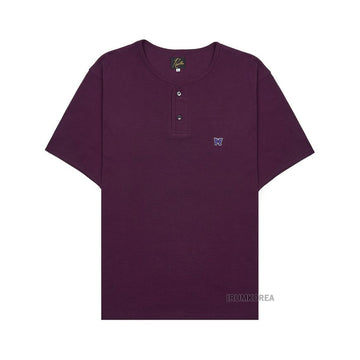 NEEDLES BORDEAUX SS25 メンズ ヘンリーネック Tシャツ 132698856