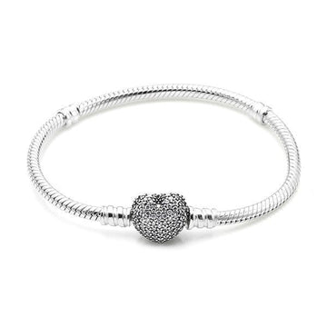 PANDORA Moment Pavé Herz Armband Silber 590727CZ 33492957