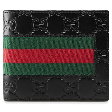 GUCCI GG シグネチャー ウェブ レザー 二つ折り財布 408827 CWCLN 1060 49071937