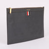 Thom Browne Gray Medium Striped Clutch Bag 132810164 [P]