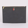 Thom Browne Gray Medium Striped Clutch Bag 132810164 [P]