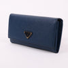 Prada Blue Saffiano Triangle Logo Long Wallet 1MH132 132810565 [P]