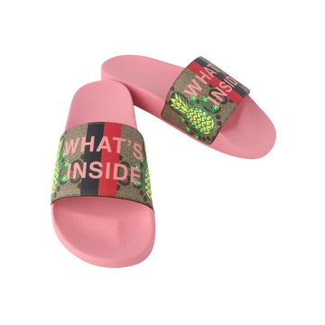 GUCCI Pineapple Slides Slipper 8 34765K-4 132860688