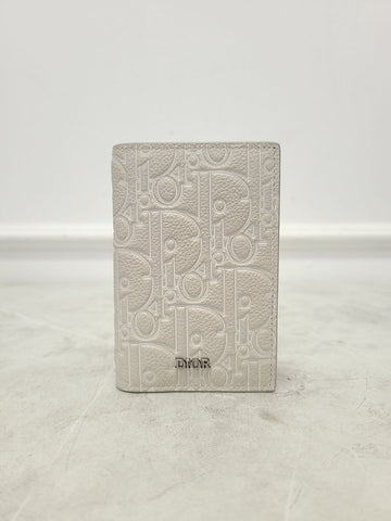 DIOR Beige Oblique Graffiti Vertikales 2-Fach Kartenetui 132873823