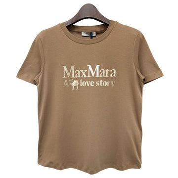 MAXMARA QUIETO Logo-Druck T-Shirt in Camel (2519971011600 003) 132883355