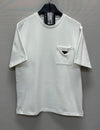 Prada Triangle Logo Cotton T-Shirt (77) 132886695 [P]