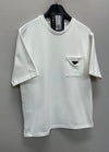 Prada Triangle Logo Cotton T-Shirt (77) 132886695 [P]