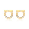 Salvatore Ferragamo Gancini Crystal Large Earrings 152196807 [P]