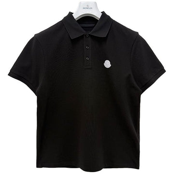 Moncler Men's Logo Patch Cotton Pique Polo Shirt / Black (8A00003 89A16 998) 132915440