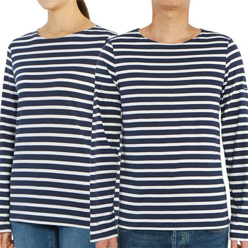 Saint James Mingquire Modern Stripe 9858 FA Unisex Long Sleeve T-Shirt 31413361 [P]