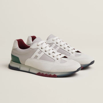 HERMES Trail Sneakers Grau mit weißem Logo 132951291