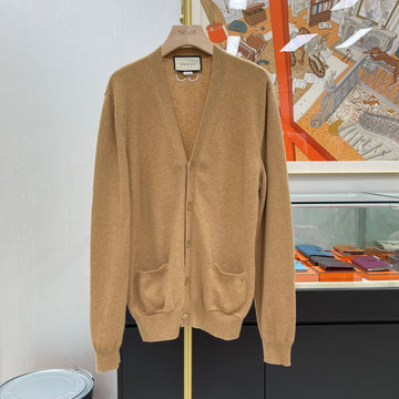 GUCCI ウール カーディガン キャメル 132952434