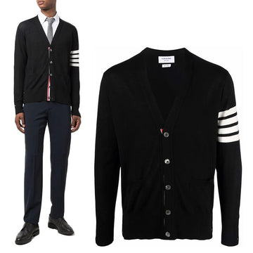 Thom Browne Diagonal Striped Wool Cardigan MKC002A 132954697