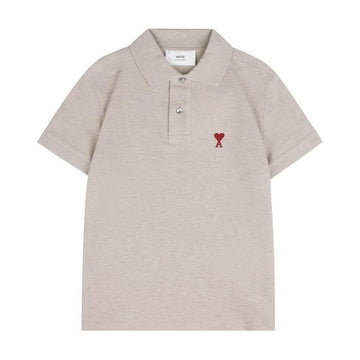 AMI Frauen Polo T-Shirt mit Herzlogo 131226155
