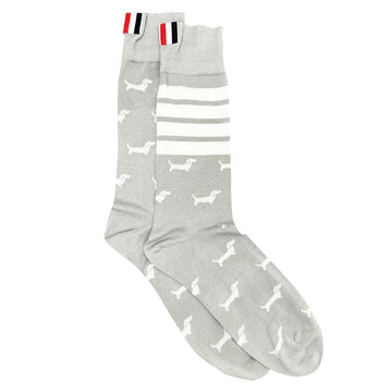 Thom Browne Striped 4-Bar Hector Mid-Calf Socks Light Gray (MAS200A Y3012 055) 132955592