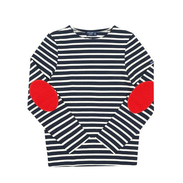 Saint James 0407 Marine Ecru Tulipe Unisex Long Sleeve T-Shirt 133004988