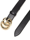 GUCCI Shiny Buckle Leather Belt 414516 0YA0G 133011333 [P]