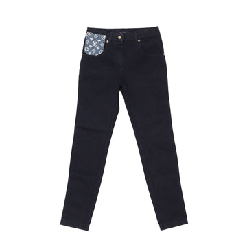 LOUIS VUITTON Monogram Pocket Denim Pants 36 132832562