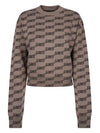 BALENCIAGA Allover-Logo Crop Knit 733863 T3253 9378 133028390 [P]