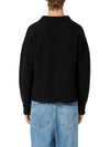 AMI Herz Intarsien Virgin Wool Oversized Cardigan 133032692 [P]