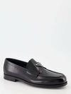 PRADA Dreieck-Logo gebürstete Leder Slipper 133039287 [P]