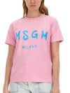 MSGM Bürstetes Logo T-Shirt 133040045 [P]
