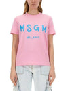MSGM Bürstetes Logo T-Shirt 133040045 [P]