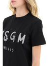 MSGM Glitter Brushed Logo T-Shirt 133040068 [P]