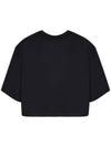 MSGM Gebürstetes Logo Crop T-Shirt 133040089 [P]