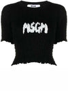 MSGM Cloud-Logo-Embossed T-Shirt 133040100 [P]