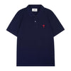 AMI Heart Logo Short Sleeve Polo Shirt 98077922 [P]