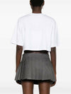 MSGM Gebürstetes Logo Cropped T-Shirt 133040112 [P]