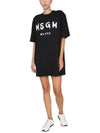 MSGM Brushed Logo Short Sleeve Dress 133040135 [P]