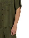 MSGM Cupro Bowling Kurzarmhemd 3640ME08X 247015 37 133040153 [P]