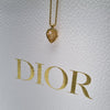 Dior CD Logo Half Heartstone Necklace (Premium Necklace) 503-82 133044718 [P]