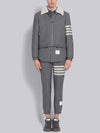 THOM BROWNE 4バーストライププレーンウィービングウールスナップボタンシャツ型ジャケット MJO055A 06146 035 133045296 [P]