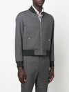 THOM BROWNE 4ストライプ プレーン ウィービング ウール ブルゾン MJO030A 06146 025 133045333 [P]