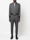THOM BROWNE 4ストライプ プレーン ウィービング ウール ブルゾン MJO030A 06146 025 133045333 [P]