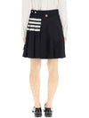 THOM BROWNE 4-Balken Streifen Drop-Back Plissee Wollkurzrock 06146 415 133045403 [P]