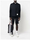 THOM BROWNE 4-Bar Tech Twill Button-Down Shirt-Jacket 133045479 [P]