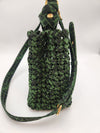 FENDI Peekaboo Schultertasche Stoff Grün (8BN290) 133046090 [P]