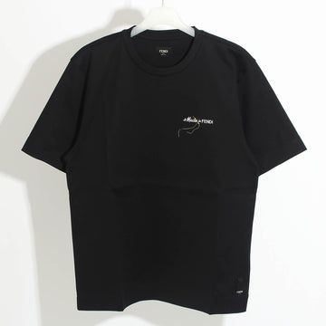 Fendi Made In Embroidered Logo Short Sleeve Black FY0936 AR6W F0QA1 133059168